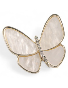 BROSZKA BROSZA ZŁOTY MOTYL MOTYLEK ECRU   LOLITA AKCESORIA 2