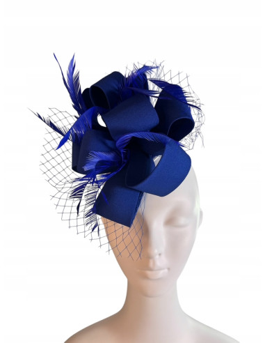 KWIAT Z MATERIAŁU na GŁOWĘ BROSZKA KOKARDA...