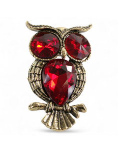 BROSZKA BROSZA CZERWONA SOWA LOLITA AKCESORIA