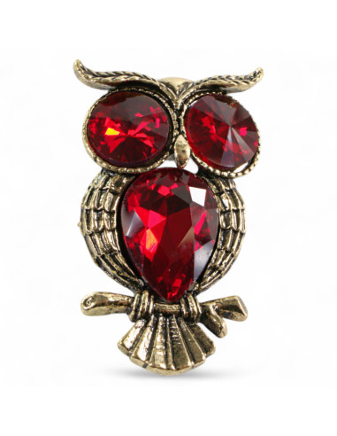 BROSZKA BROSZA CZERWONA SOWA LOLITA AKCESORIA