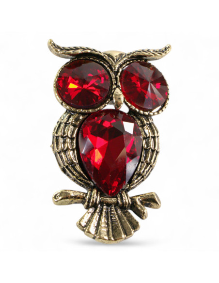 BROSZKA BROSZA CZERWONA SOWA LOLITA AKCESORIA