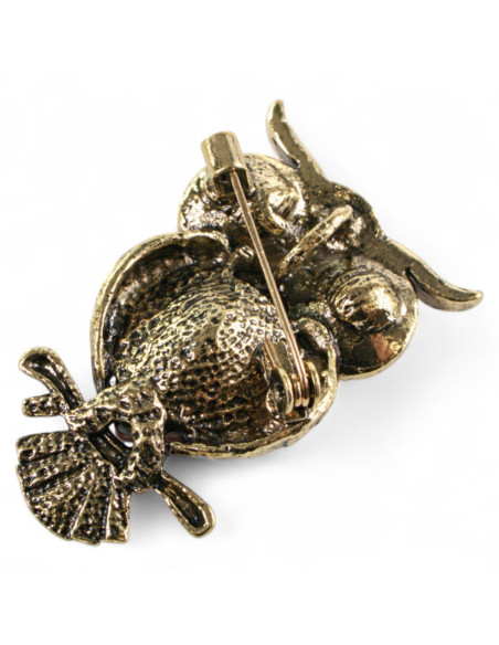 BROSZKA BROSZA CZERWONA SOWA LOLITA AKCESORIA