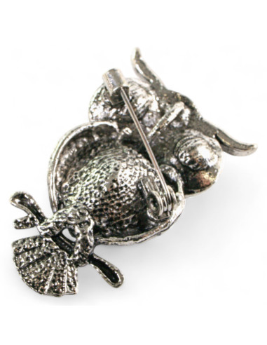 BROSZKA BROSZA SREBRNA  SOWA LOLITA AKCESORIA