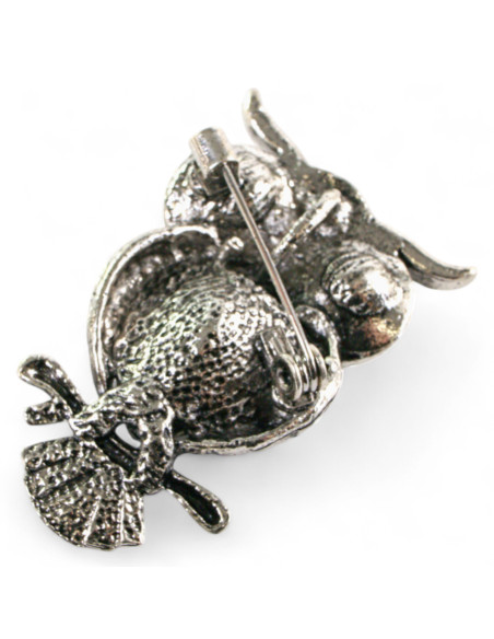 BROSZKA BROSZA SREBRNA  SOWA LOLITA AKCESORIA