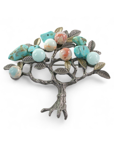 KLASYCZNA BROSZKA BROSZA GALERYJNA TURKUSOWE DRZEWKO Lolita Accessoria