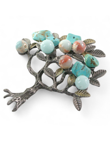 KLASYCZNA BROSZKA BROSZA GALERYJNA TURKUSOWE...