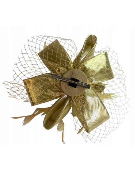 KWIAT Z MATERIAŁU na GŁOWĘ BROSZKA KOKARDA FASCYNATOR Lolita Accessories