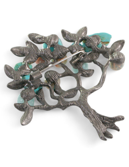 KLASYCZNA BROSZKA BROSZA GALERYJNA TURKUSOWE DRZEWKO Lolita Accessoria