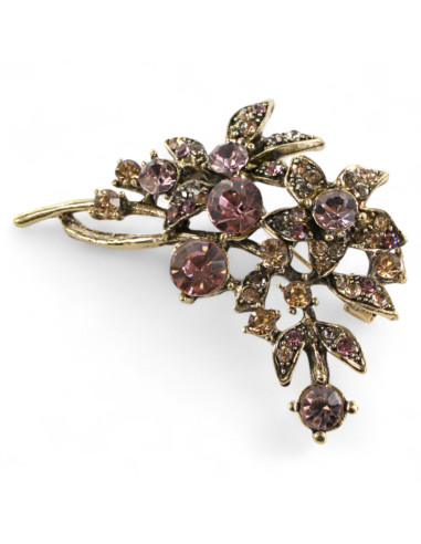 BROSZKA BROSZA GAŁĄZKA Z KAMIENIAMI BRĄŻ STARE...