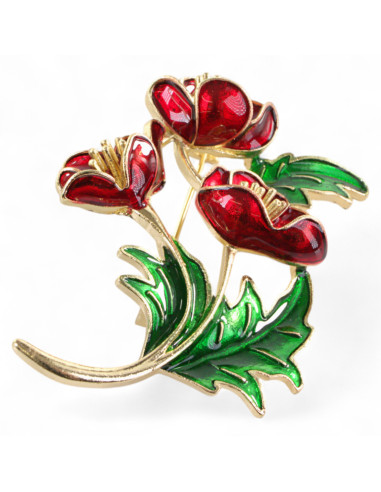 BROSZKA BROSZA EMALIOWANA BUKIET KWIATÓW LOLITA...