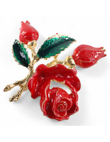 BROSZKA BROSZA EMALIOWANA DZIKA RÓŻA  LOLITA...