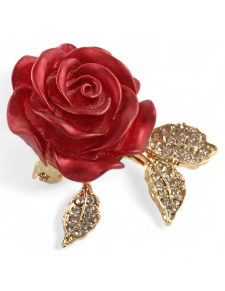 BROSZKA BROSZA CZERWONA RÓŻYCZKA  RÓŻA LOLITA AKCESORIA