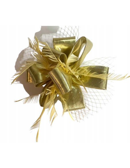 KWIAT Z MATERIAŁU na GŁOWĘ BROSZKA KOKARDA FASCYNATOR Lolita Accessories