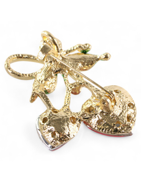 BROSZKA BROSZA CZERWONE SERDUSZKA   LOLITA AKCESORIA