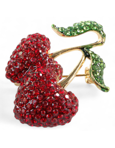 BROSZKA BROSZA CZERWONE SERDUSZKA   LOLITA AKCESORIA