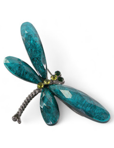 BROSZKA BROSZA WAŻKA  OWAD  CIEMNY TURKUS LOLITA AKCESORIA 2