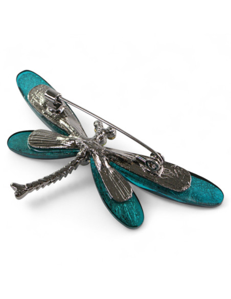 BROSZKA BROSZA WAŻKA  OWAD  CIEMNY TURKUS LOLITA AKCESORIA