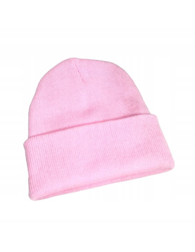 Czapka Zimowa BEANIE Różowa 12 UNISEX