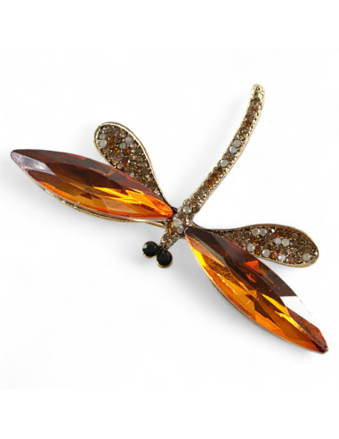 BROSZKA BROSZA POMARAŃCZOWA WAŻKA  OWAD...