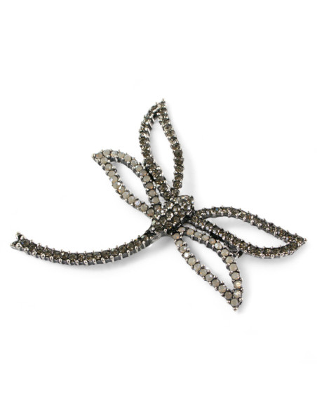 BROSZKA BROSZA  SZARO - SREBRNA WAŻKA  OWAD    LOLITA AKCESORIA