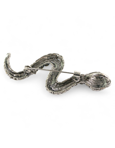 BROSZKA BROSZA ELEGANCKI WĄŻ  Z NIEBIESKIMI...
