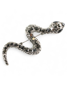 BROSZKA BROSZA ELEGANCKI WĄŻ Z GRAFITOWYMI CYRKONIAMI... 2