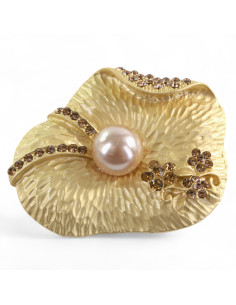 BROSZKA BROSZA ELEGANCKI ZŁOTY KWIAT KWIATEK  LOLITA... 2