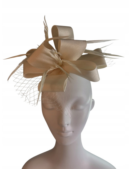 KWIAT Z MATERIAŁU na GŁOWĘ BROSZKA KOKARDA FASCYNATOR Lolita Accessories