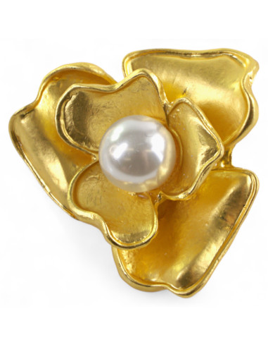 BROSZKA BROSZA ELEGANCKI ZŁOTY KWIAT KWIATEK z...