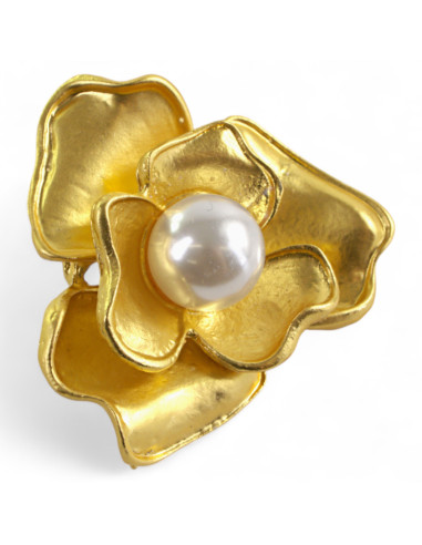 BROSZKA BROSZA ELEGANCKI ZŁOTY KWIAT KWIATEK z...