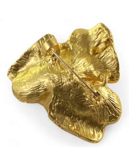 BROSZKA BROSZA ELEGANCKI ZŁOTY KWIAT KWIATEK z perłą  LOLITA AKCESORIA