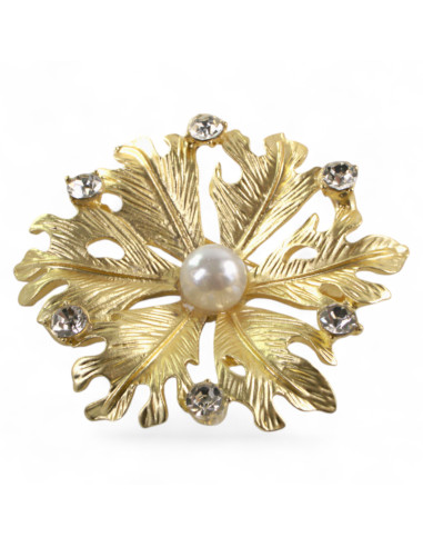 BROSZKA BROSZA ELEGANCKI ZŁOTY KWIAT KWIATEK z...