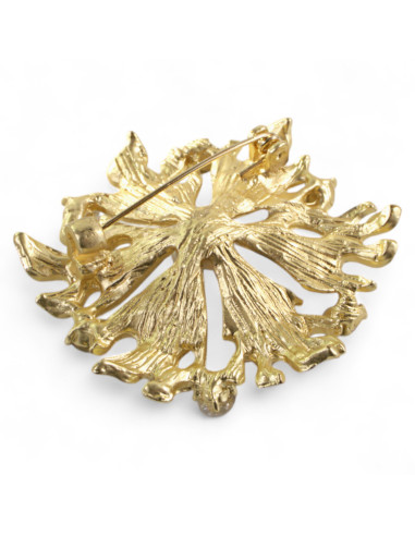 BROSZKA BROSZA ELEGANCKI ZŁOTY KWIAT KWIATEK z...