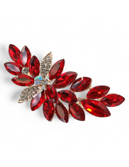 BROSZKA BROSZA ASYMERTYCZNA CZERWONY KŁOS ZAWIJAS LOLITA AKCESORIA