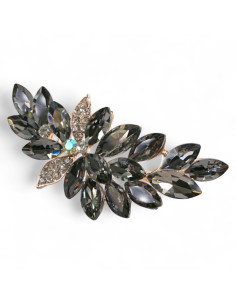 BROSZKA BROSZA ASYMERTYCZNA SZARY GRAFITOWY KŁOS ZAWIJAS...