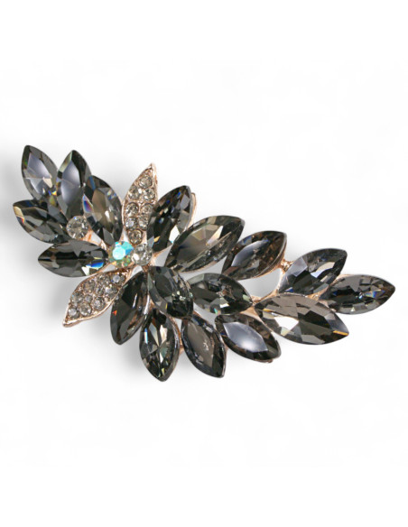 BROSZKA BROSZA ASYMERTYCZNA SZARY GRAFITOWY KŁOS ZAWIJAS LOLITA AKCESORIA