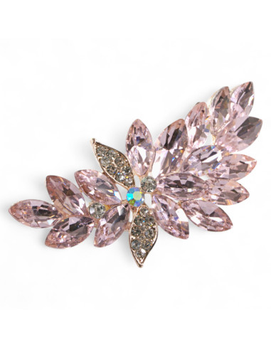 BROSZKA BROSZA ASYMERTYCZNA RÓŻOWY KŁOS ZAWIJAS...