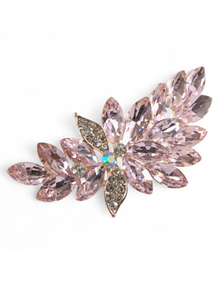 BROSZKA BROSZA ASYMERTYCZNA RÓŻOWY KŁOS ZAWIJAS LOLITA AKCESORIA