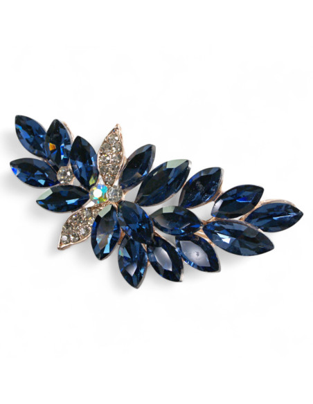 BROSZKA BROSZA ASYMERTYCZNA GRANATOWY KŁOS ZAWIJAS LOLITA AKCESORIA