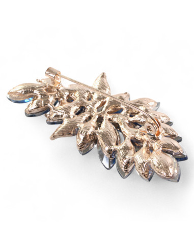 BROSZKA BROSZA ASYMERTYCZNA GRANATOWY KŁOS...