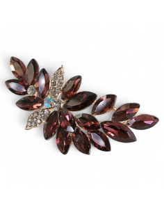 BROSZKA BROSZA ASYMERTYCZNA KŁOS ZAWIJAS BURGUND  LOLITA...