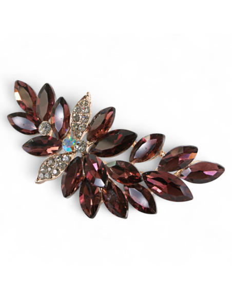 BROSZKA BROSZA ASYMERTYCZNA KŁOS ZAWIJAS BURGUND  LOLITA AKCESORIA