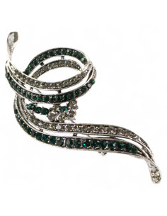BROSZKA BROSZA SREBRON ZIELONY FAWOREK ZAWIJAS LOLITA... 2