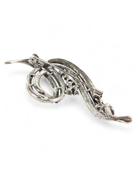 BROSZKA BROSZA SREBRON ZIELONY FAWOREK ZAWIJAS LOLITA AKCESORIA