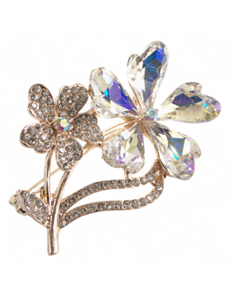 BROSZKA BROSZA ELEGANCKI KRYSZTAŁOWY KWIATEK LOLITA AKCESORIA