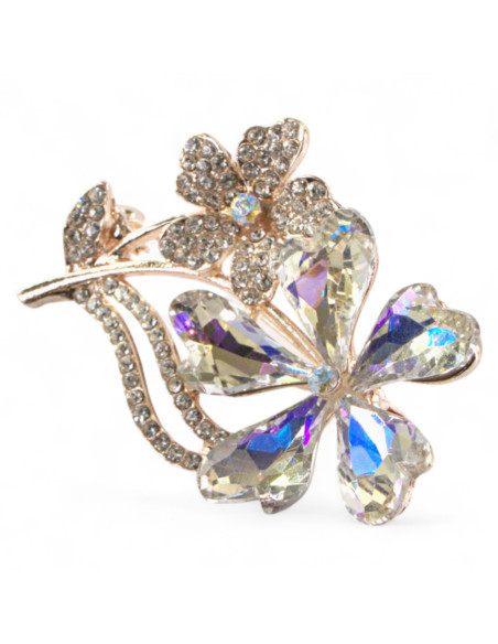 BROSZKA BROSZA ELEGANCKI KRYSZTAŁOWY KWIATEK LOLITA AKCESORIA