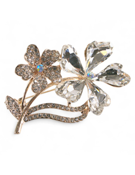 BROSZKA BROSZA ELEGANCKI KRYSZTAŁOWY KWIATEK LOLITA AKCESORIA