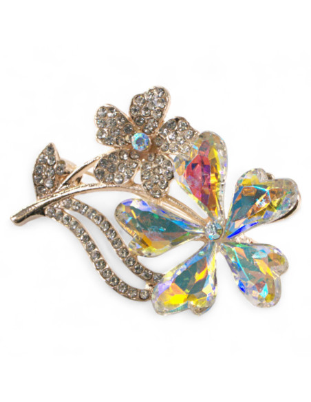 BROSZKA BROSZA ELEGANCKI KRYSZTAŁOWY KWIATEK LOLITA AKCESORIA