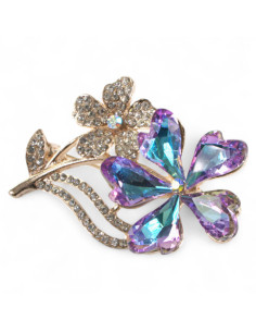 BROSZKA BROSZA ELEGANCKI KRYSZTAŁOWY KWIATEK LOLITA...