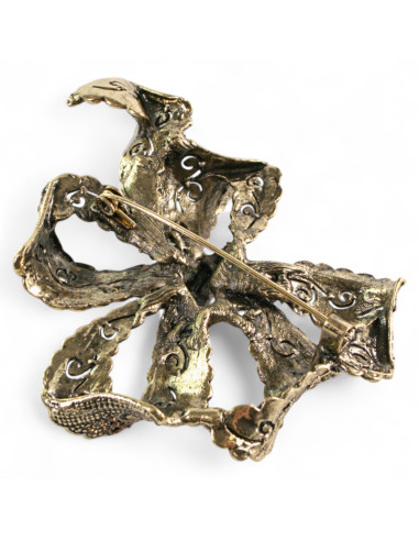 BROSZKA BROSZA Wiktoriańska Ażurowa Kokarda...